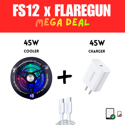 عرض FS12 X FLAREGUN + شاحن UGREEN 45 واط