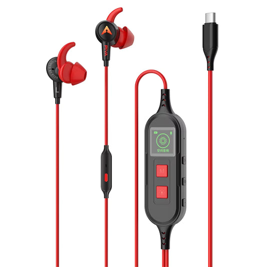 The PIVA S6PRO Gaming Earphones Type c Usb-c Gaming Headset Headphones Earphones Earbuds Earpiece with Microphone Comfortable Creative (LEBANON ONLY)