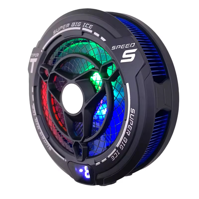 FS12 45W Semiconductor Tablet Cooler Large Area Powerful Cooling Magnetic RGB Phone Cooler for Pad/Gaming Phones with Lights for IPAD and TABLETS (LEBANON  ONLY)