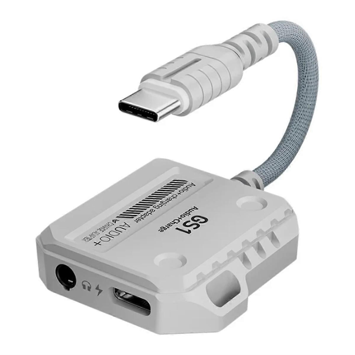 PLEXTONE GS1 2-In-1 Headphone Converter Type-C Interface Supports 60W Fast Charging for Mobile Phone (LEBANON ONLY)