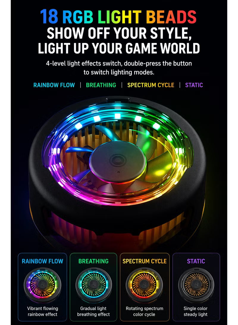 Blackshark 5 funcooler Phone Cooler, 20W Magnetic Cooling Fan with App Control, Ultra-Quiet Portable Cooling Pad, Strong Magnetic Attachment for iPhone, Android, RedMagic & iPad – Perfect for FPS Games like PUBG Mobile & Call of Duty Mobile