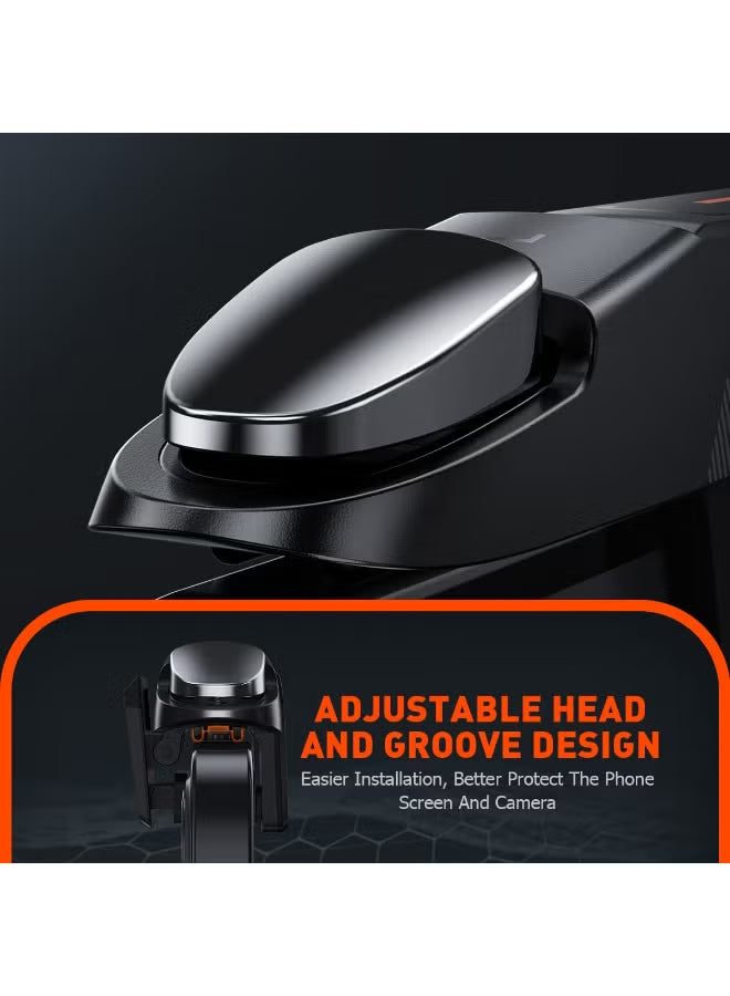 BIGBIGWON Mecharger Plus M3 Mobile Gaming Trigger Controller, L1/R1 High Precision Mechanical Buttons, Zero Delay Touch Mapping, Ergonomic Clamp Design Gamepad for PUBG & COD, Compatible with iPhone, Samsung Galaxy, RedMagic, Xiaomi & Android Phones