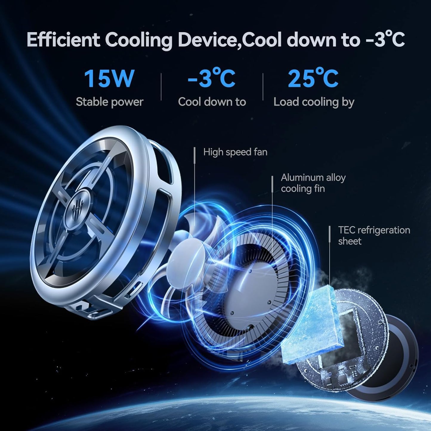 RedMagic 6 Air Magnetic Mobile Cooler for Gaming, Lightweight 15W with Clip, for Tablet and Mobile (UAE ONLY)