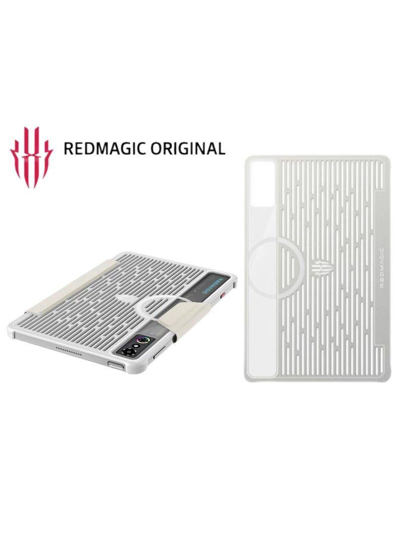 REDMAGIC Astra Tablet Magnetic Gaming Folio Case, Cover, Hollow Cooling Design, Strong Magnetic Stand, Auto Wake/Sleep, Full Protection - White