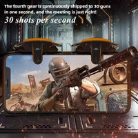 MEMO AK05 4 Finger Mobile Phone Sensitive Game Trigger for PUBG Aim Shooter L1 R1 ABS/Alloy Key Button for IOS Android Universal - MOBILE ONLY (LEBANON ONLY)
