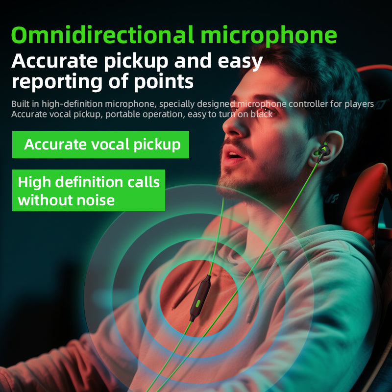 The PIVA S6PRO Gaming Earphones Type c Usb-c Gaming Headset Headphones Earphones Earbuds Earpiece with Microphone Comfortable Creative (LEBANON ONLY)