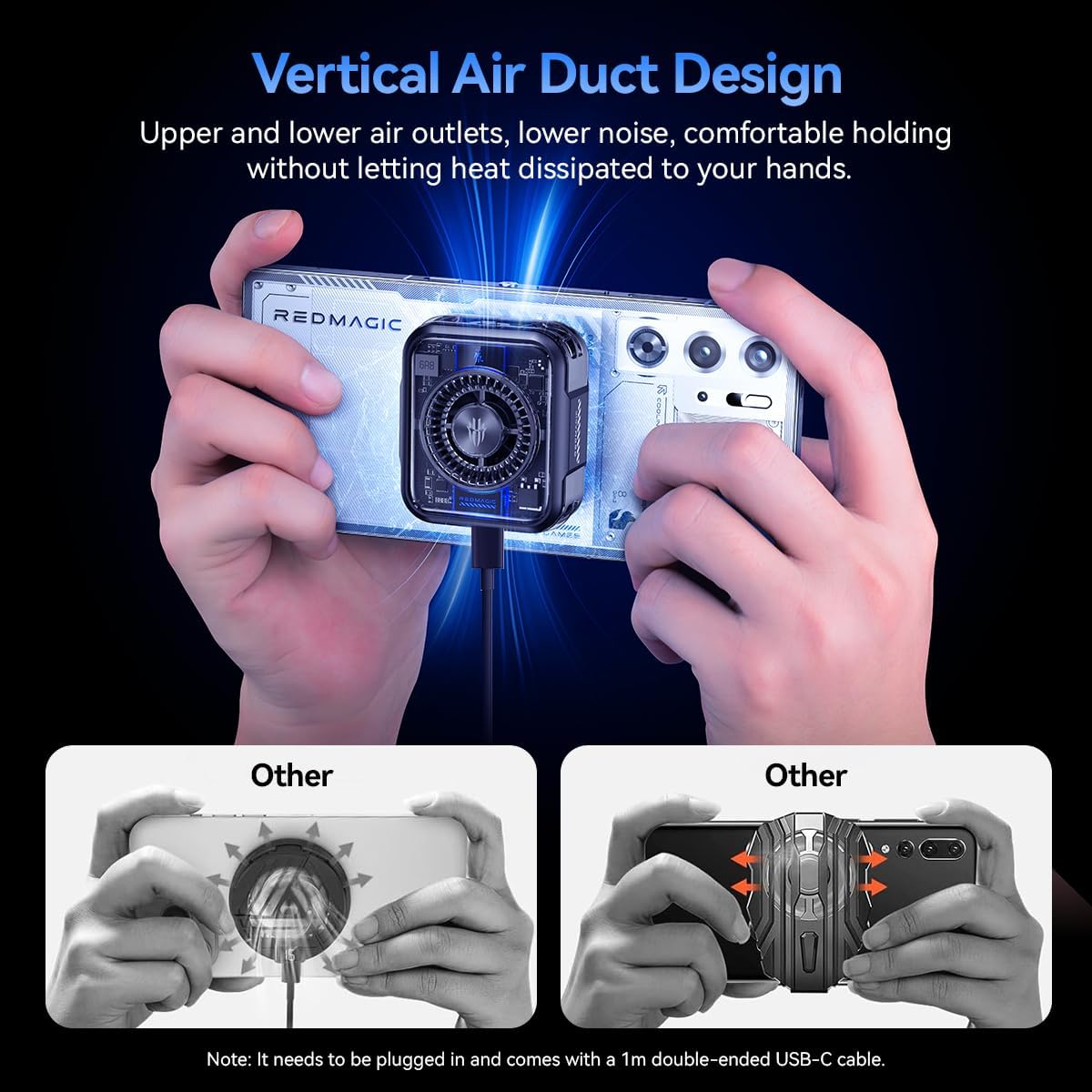 RedMagic 5 Magnetic Mobile Cooler for Gaming, 30W with CLIPS for Tablet and Mobile (LEBANON ONLY)