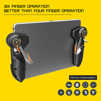 L2R2 Memo AKPAD Mobile Gmaepad Controller for iPad Tablet Six Finger Games Trigger Joysticks L2 R2 Fire Button Aim Key Free Fire - TABLET IPAD ONLY (LEBANON ONLY)