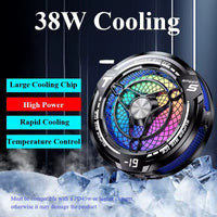 FS12 45W Semiconductor Tablet Cooler Large Area Powerful Cooling Magnetic RGB Phone Cooler for Pad/Gaming Phones with Lights for IPAD and TABLETS (LEBANON  ONLY)