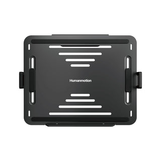حامل لابتوب قيمنق Humanex A80 لذراع الشاشة والحوامل المكتبية – صينية تثبيت VESA 75×75 / 100×100 للابتوبات من 12 إلى 18 بوصة، عرض قابل للتعديل، تصميم مهوّى، تناسب أذرع شاشات القيمنق والحوامل – ( موديل A80 B – أسود )
