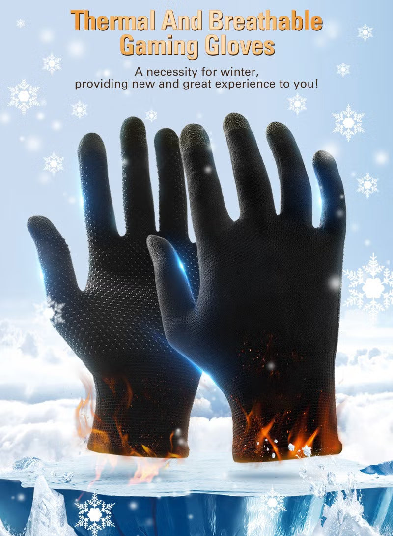 MEMO Carbon Fiber Full Finger Gaming Gloves – High Sensitivity Touch, Breathable