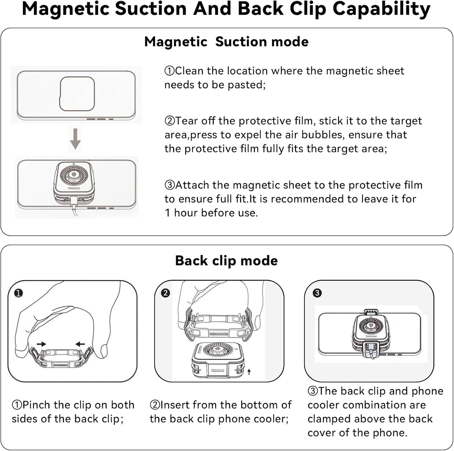 RedMagic 5 Magnetic Mobile Cooler for Gaming, 30W with CLIPS for Tablet and Mobile (LEBANON ONLY)
