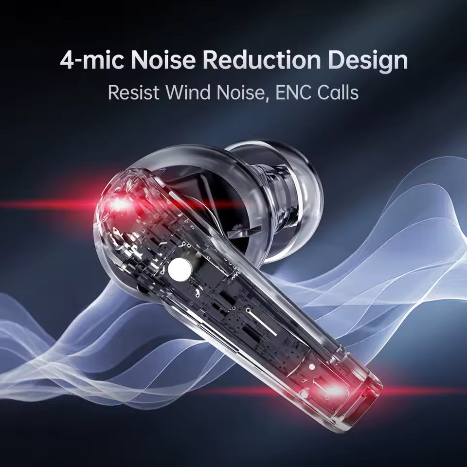 MACHENIKE TH60 PRO AI Wireless Bluetooth Headphones Translator Languages IN-Ear Gaming Earphones IPX5 Waterproof Bluetooth 5. 4 (LEBANON ONLY)