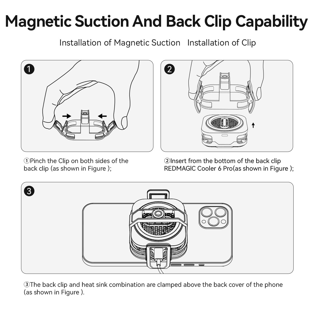 REDMAGIC Cooler 6 Pro + Magnetic Patch + Clip For Mobile/IPAd (UAE ONLY)