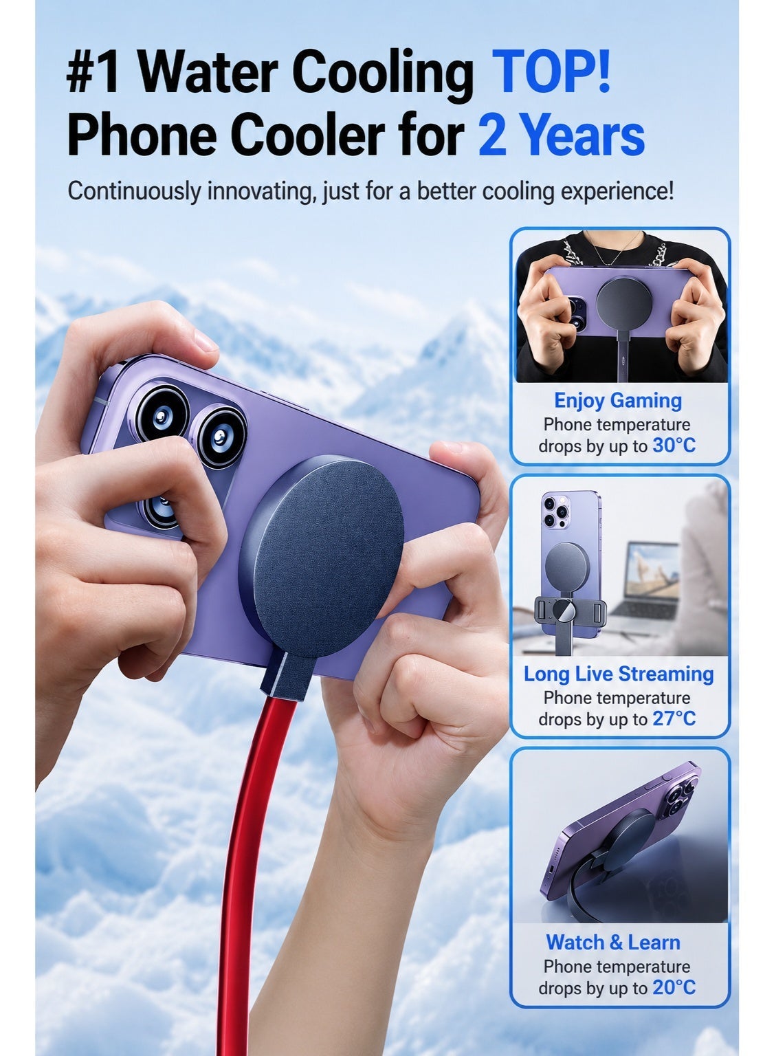 Ni-SHEN Nishen 48W Pump Liquid Cooling Phone & Tablet Cooler – Advanced Water Ci