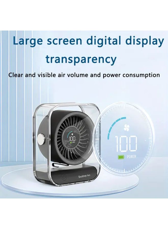CAFELE Transparent Desktop Fan Black