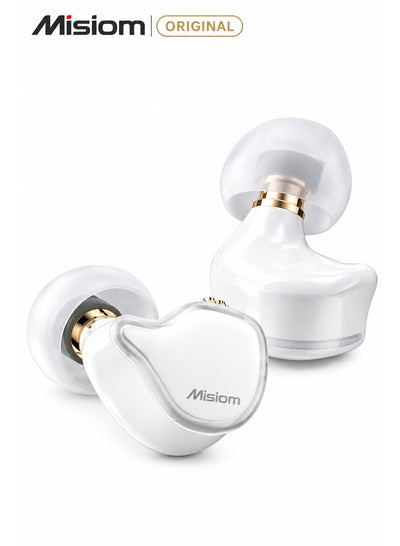 Misiom Gemini 3.5mm IEM Earphones with Microphone, 10mm Dynamic Driver, LCP Composite Diaphragm, High-Purity Silver-Plated Cable, Wired HiFi Gaming Earbuds for PC, Laptop, PlayStation, Mobile & Music