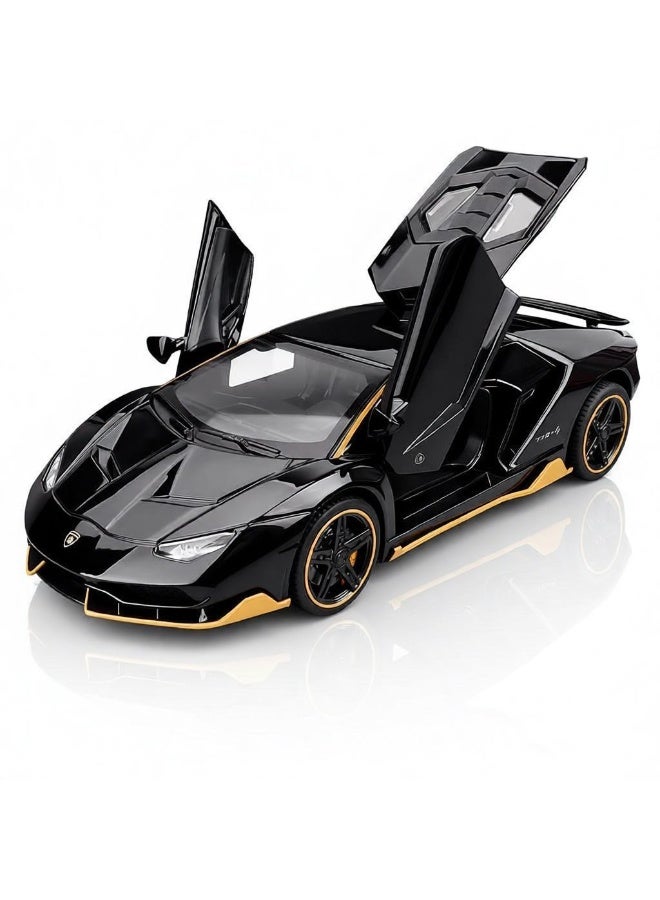 Lamborghini Centenario LP770-4 Concept – Premium Black and Gold Diecast Model Car with Opening Gullwing Doors, Perfect for Gifts, Office Desk Decoration, Kids’ Rooms, and Collectors