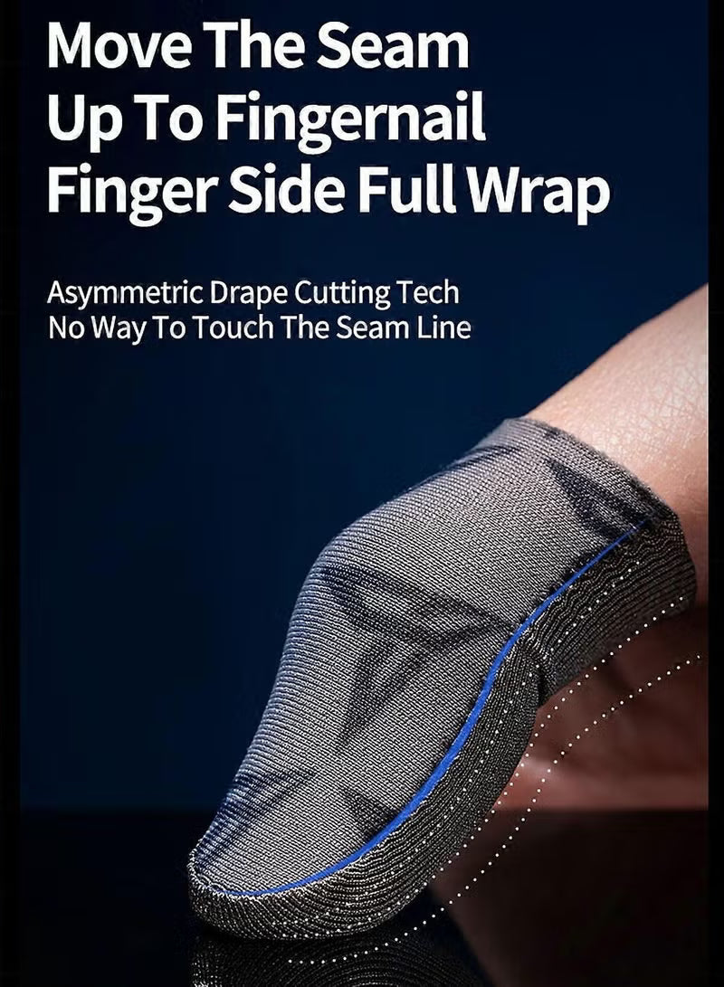Flydigi Original P1 Silver Cloth Gaming Finger Sleeves, Ultra-Thin 0.3mm, Superconductive FlySilver Fabric, Zero-Lag Touch, Breathable & Sweat-Resistant – Compatible with iPhone, iPad, RedMagic, Samsung – PUBG, COD & FPS Gaming (1 pair - 2 PCS)