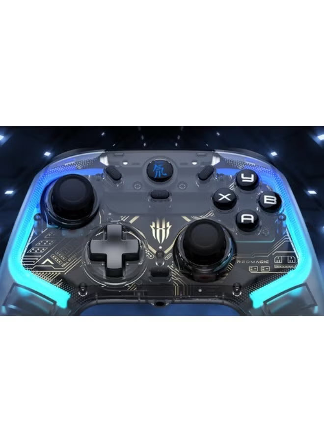 REDMAGIC Cyber Wireless Gaming Controller 1000Hz – RGB Gamepad with Hall Effect Joysticks & Triggers, 3-Mode Connection (Wired / Bluetooth / 2.4G), Aluminum Charging Dock, Turbo & Macro, Compatible with PC, Android, iOS, Tablet, Smart TV & Nintendo Switch
