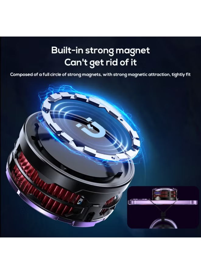 MEMO CX08 Ai Magnetic Smartphone Cooler, 23W Fast Cooling Semiconductor Radiator Fan for Gaming, Live Streaming & Vlogging – Ultra Quiet Heat Dissipation for iPhone 12/13/14/15 Series, Android Phones & iPad Tablets