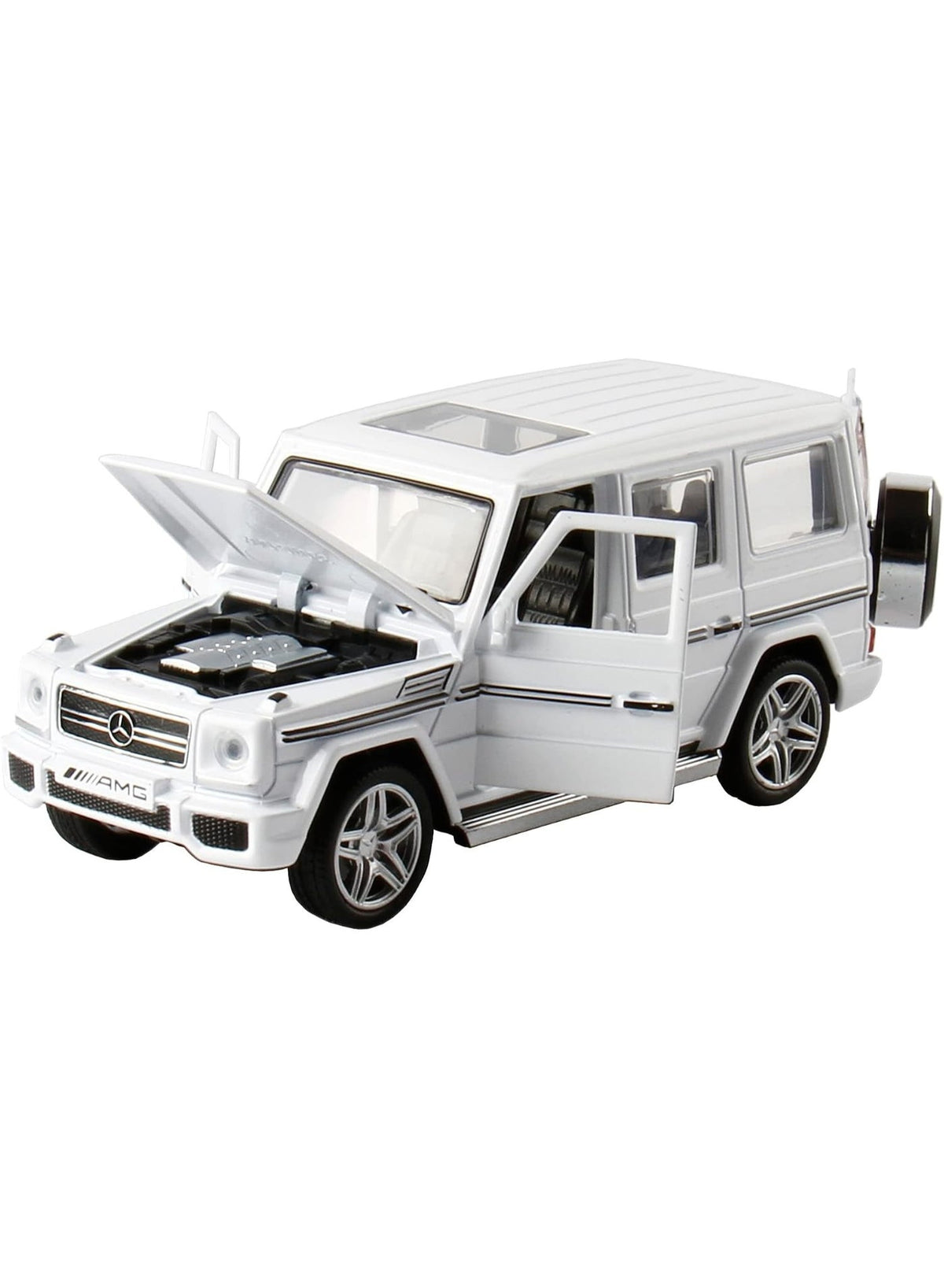 Mercedes-Benz G65 G-Class White Model SUV – Premium Collectible Toy Car with Opening Doors, Luxury Display Model for Office Desk, Home Decor, Kids’ Rooms, Car Collection & Gifts