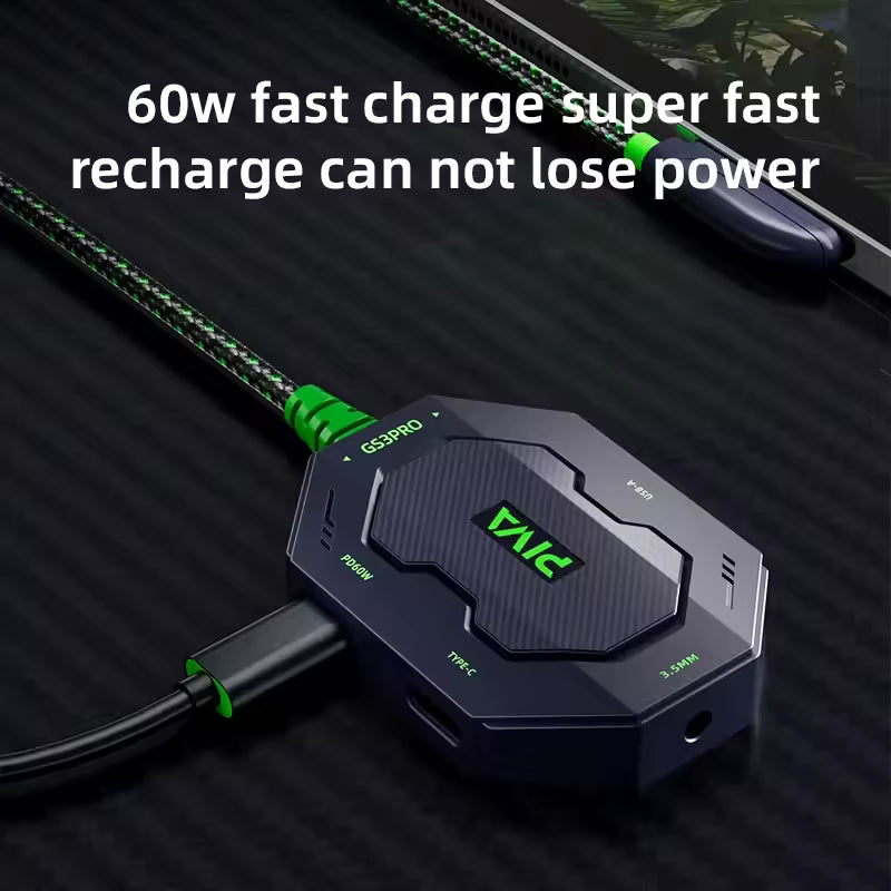 PIVA GS3 PRO Gaming Audio & Charging Adapter (Elbow Version)