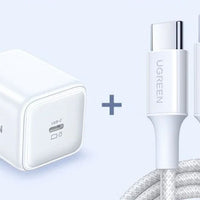 UGREEN travel charger ( +1 meter 60w cable) PD USB C Mobile Charger 45W PD Fast Charger USB C Power Adapter Charging for iPhone Pro Max (LEBANON ONLY)