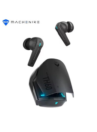 سماعات Machenike TH60 Gaming Earbuds TWS – Bluetooth 5.4، سماعات ألعاب لاسلكية بكمون فائق منخفض، وضعا صوت مزدوج (ألعاب وموسيقى)، ميكروفون ENC، مقاومة للماء IPX5، بطارية طويلة مع علبة الشحن، شحن سريع USB-C – RedMagic، iPhone، iPad، Android، Samsung