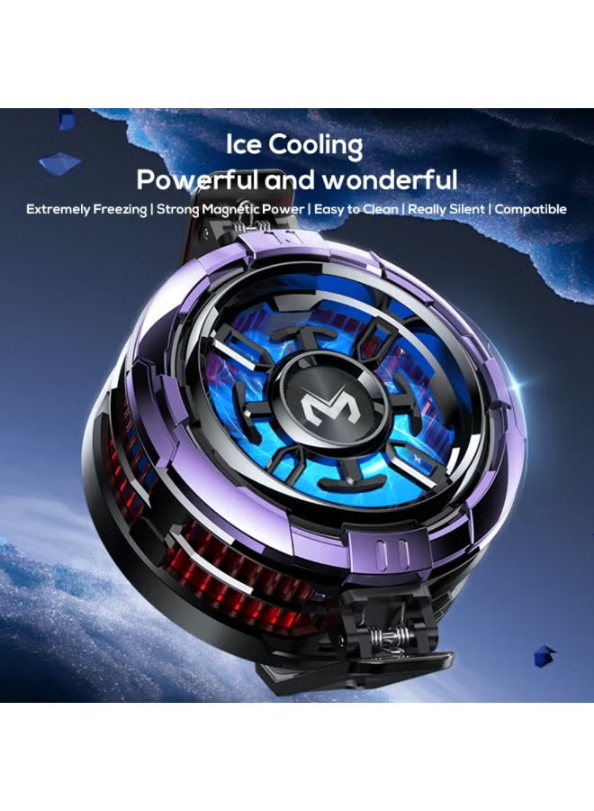 MEMO CX08 Ai Magnetic Smartphone Cooler, 23W Fast Cooling Semiconductor Radiator Fan for Gaming, Live Streaming & Vlogging – Ultra Quiet Heat Dissipation for iPhone 12/13/14/15 Series, Android Phones & iPad Tablets