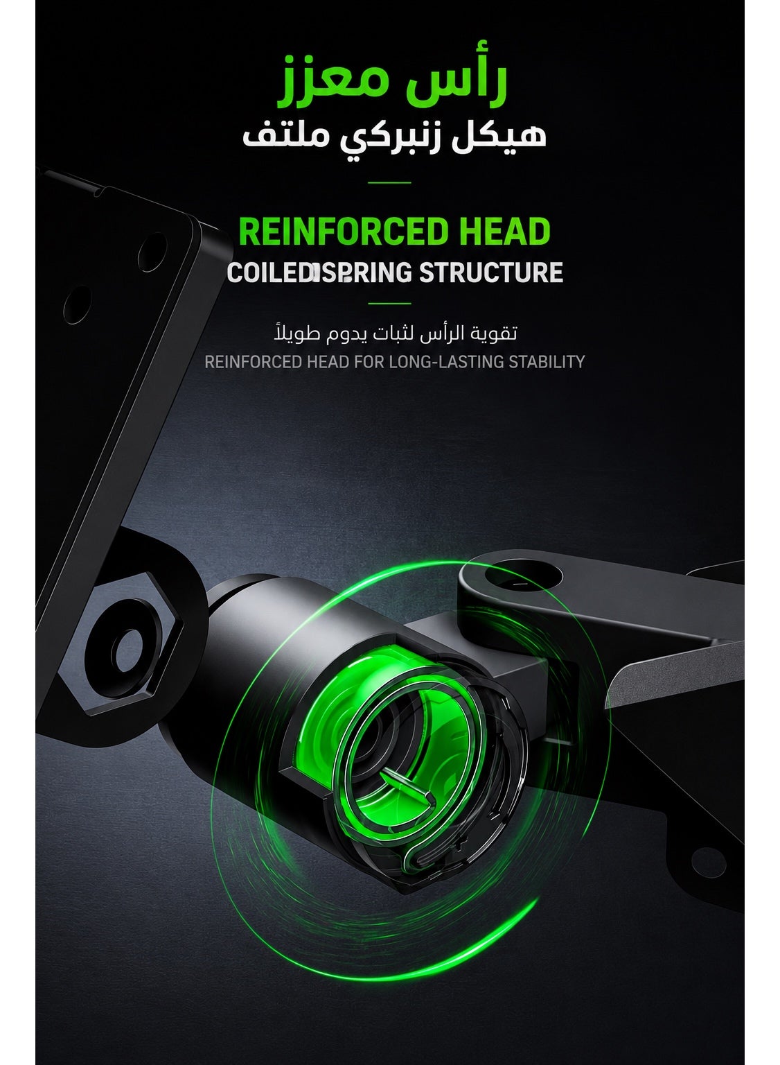 Dual Monitor Stand & Arm Bracket Holder, Heavy Duty RGB Desk Mount for Two 17–38″ Monitors, Supports up to 16kg Each, Full-Motion Tilt, Swivel & 360° Rotation, Infinity Mirror with 20 RGB Lighting Modes, VESA 75×75 / 100×100, Built-In Cable Management