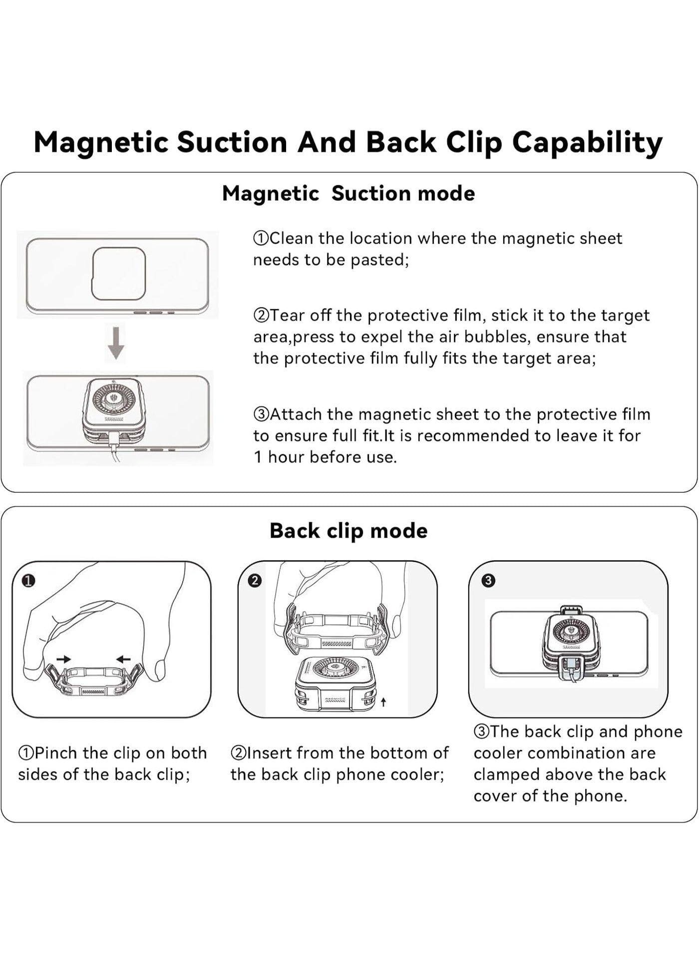 Phone Cooler RedMagic 5 Pro Magnetic Phone/Tablet Cooler – 36W Ultra-Cooling Gam