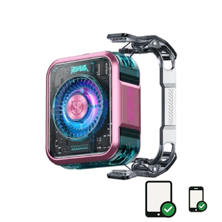 Pink RedMagic 5 Pro Magnetic Phone Cooler – Special Edition, 36W RGB Radiator Fan with Clip, Semiconductor Graphene Heatsink for Gaming, Streaming, iPhone, Android, iPad