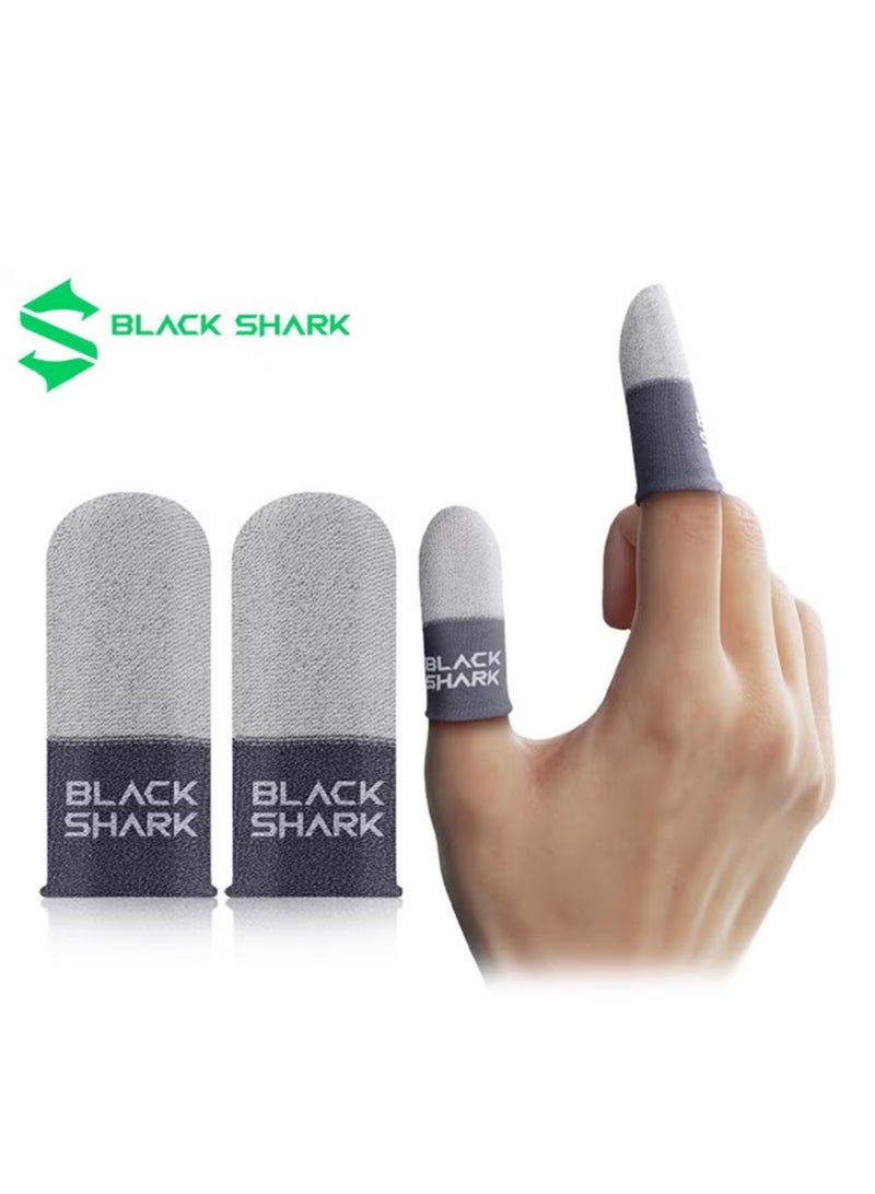 Black Shark Gaming Finger Sleeves, Sweatproof Gaming Gloves Fingertip Silvercloth – Pro Finger Sleeves for Mobile/iPad Gaming ( 1 Pair - 2 pcs)
