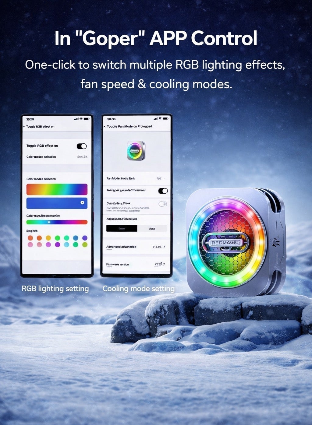 Phone Cooler RedMagic 6 Pro Magnetic Phone/Tablet Cooler – 30W Ultra-Cooling Gaming Fan with Graphene Heatsink, Magnetic Mount & Clip – Cooling Fan For Smartphones, Tablets, iPad & Steam Deck (Perfect for PUBG Mobile, COD & More)