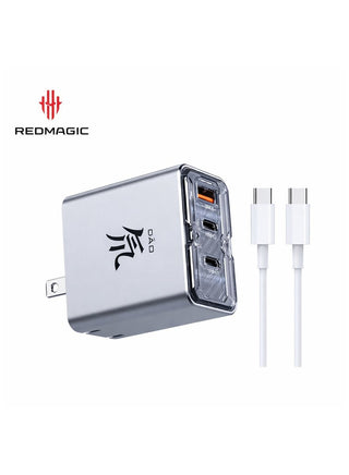 RedMagic 100W Fast Multi Charger, Three-Port Compact Design, Foldable Pins, NeoCharger 3.0, For RedMagic Astra, Nova, iPad, Tablets, iPhone, MacBook, Laptops - Includes Cable (US Version)