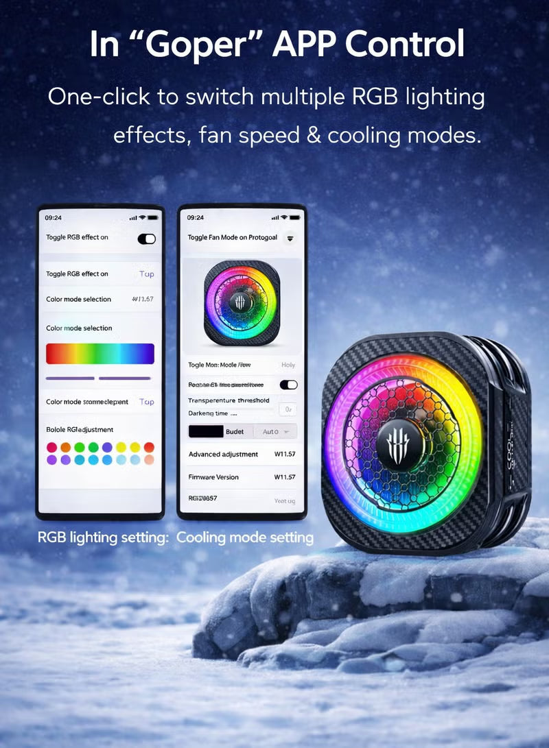Phone Cooler RedMagic 8 Pro Magnetic Phone/Tablet Cooler – 36W Ultra-Cooling Gaming Fan with 65W DAO Charger, Graphene Heatsink, Magnetic Mount & Clip – Powerful Cooling Fan for Smartphones, Tablets, iPad & Steam Deck (Perfect for PUBG Mobile, COD & More)