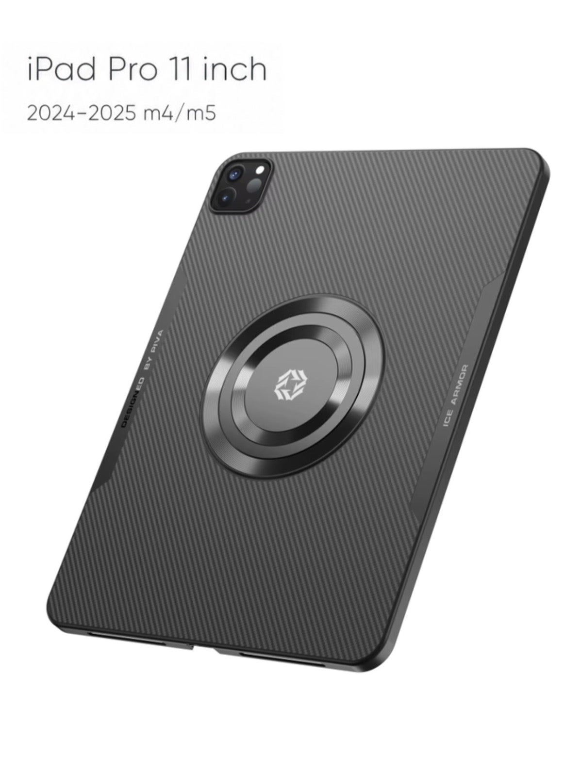 PIVA 2-in-1 Magnetic Gaming Protective Case, Carbon Fiber TPU Cover with Built-I