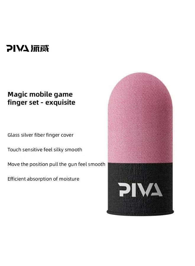 PIVA 10 Mobile Gaming Finger Sleeves – Frost Cold Silver Fiber Touchscreen Finger Cover for PUBG & FPS Games, Anti-Sweat, High Sensitivity, Smooth Control For RedMagic, iPhone, iPad, Samsung, Poco and Mobile Phones (5 Pairs / 10 PCS)
