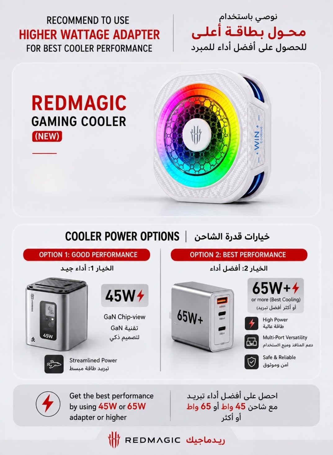 RedMagic 8 Pro magnetic phone cooler, white