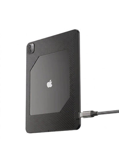 PIVA Gaming 2-in-1 iPad Protective Case with FPC Tail Plug, PD 100W Fast Charging, 10Gbps Data Transfer, 4K 60Hz Video Output, Carbon Fiber TPU Cover, Magnetic Cooler Compatible for ( iPad Pro 11-inch 2018->2022) ( M1/M2 )