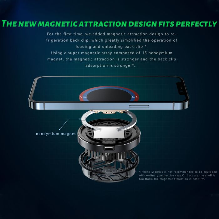 Black Shark Magnetic Sticker for mobile and Ipad Coolers (LEBANON ONLY)