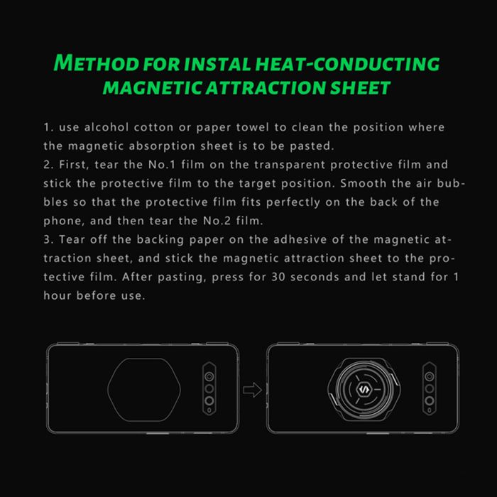 Black Shark Magnetic Sticker for mobile and Ipad Coolers (LEBANON ONLY)