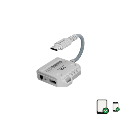 بلكستون GS1 محول سماعة رأس ثنائي الوظيفة بواجهة USB-C يدعم الشحن السريع 60W للهاتف المحمول