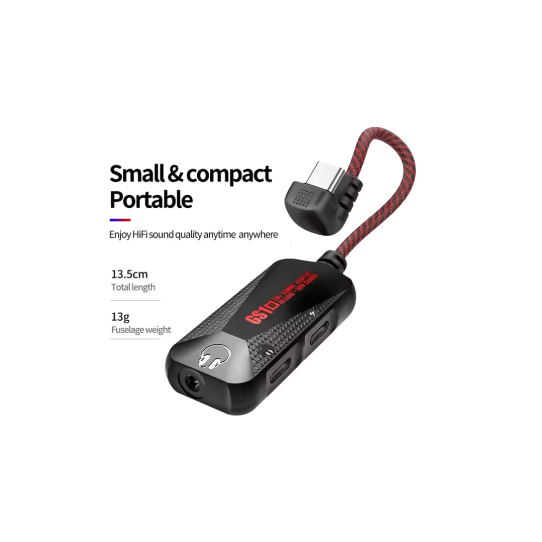 GS1 II  3in1 Gaming adapter 60W, with Adapter Type-C to 3.5mm Fast, Game Phone Sound Card Hi-Res-level Sound Quality  (LEBANON ONLY)