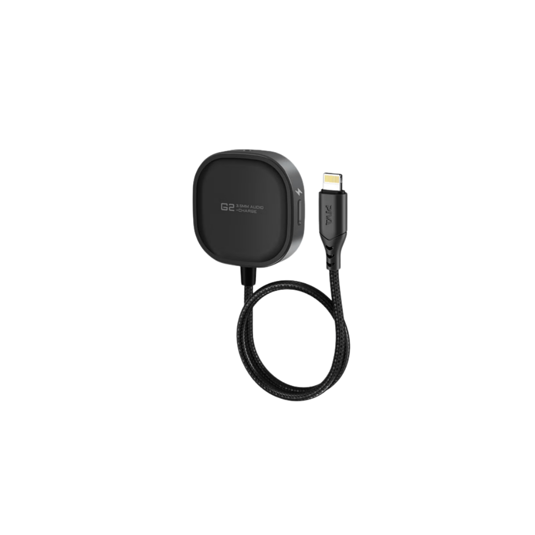 Piva G2 iPhone Dual Port Splitter 3.5mm Lightning Converter شرائح معتمدة من MFI من Apple مع سلك طويل