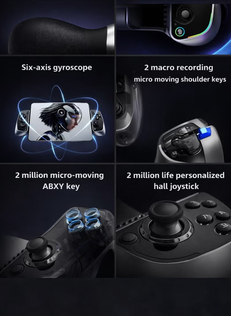 Shadow Blade Gamepad 3 by REDMAGIC, Multi-Platform Compatibility (Android / iOS / PC), For Redmagic Astra, Redmagic 11 pro, iPhone 13 - 17 pro max, iPad mini , Samsung, and Android IOS devices