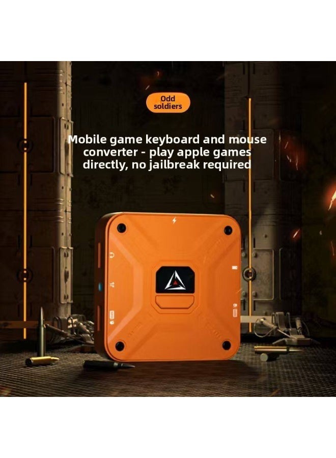 AIMZENIX Aimzenix AX360M Keyboard Mouse Converter for iOS IPAD & Mobile Gaming, PD 60W Fast Charging, 2000Hz Polling Rate Ultra-Low Latency, Anti-Detection Technology, Dual Audio Interfaces with EQ Sound Presets, Plug-and-Play Hub Only for IOS iPhone iPad
