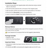 Magnetic Suction Sheet for Cell Phone Cooler by Black Shark, for Phones, 2 pcs Thermally Conductive Steel Plate with Strong Adhesive, Compatible for Most Cooling Devices or Magnetic Attachments - 2 pcs