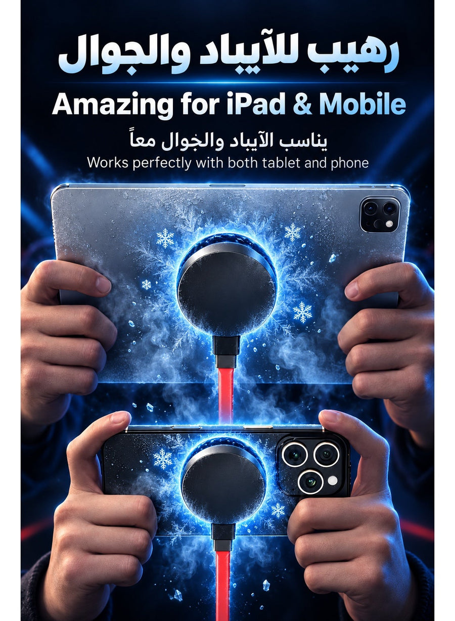 48W Liquid Cooling Phone Cooler for iPhone & Tablet with TEC Semiconductor Technology, Ultra-Silent Operation, and Magnetic Clip Mount - Includes 48W Power Adapter - Compatible with iPhone, iPad, RedMagic